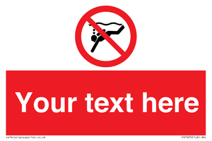 Custom prohibition No sub aqua diving